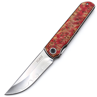 Couteau pliant VGMAX en gros avec manche en bois de burl stabilisé, couteau de poche tranchant pour le quotidien, collection cadeau