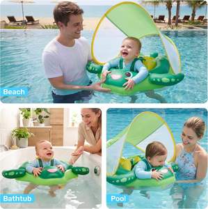 Flotador Inflable para Bebés con Toldo, en Forma de Tortuga, para Niños de 6 a 36 Meses - Product Image 5