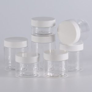 Contenedor a prueba de fugas de boca ancha de plástico transparente D50mm con tapa superior de rosca de aluminio, tarro de crema para jabón líquido, cuidado personal - Product Image 2