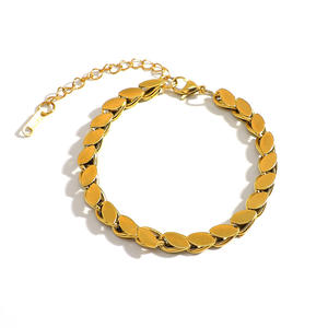 European American Style <b>Titanium</b> Steel Bracelet 18K Gold Plated Stainless Steel Geometric <b>Chain</b> Women's Jewelry Party Accessory - Product Image 5