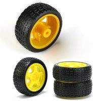 Roues et pneus de remplacement TT Motor, échelle 1:48, pneus en caoutchouc pour châssis de robot Smart Car RC, pour kit DIY télécommandé