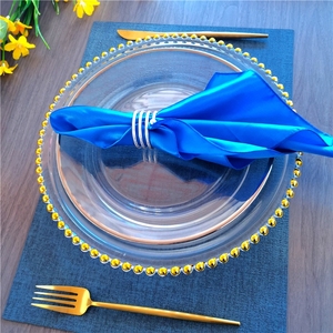 Assiettes et plats décoratifs en verre argenté, nouveau style, vente en gros pour mariages - Product Image 6