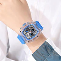 SKMEI 2305 Montre Sport Tendance 5ATM Résistante à l'Eau Bracelet en Silicone PC Cool Ambiance Luxe Haut de Gamme Qualité Supérieure
