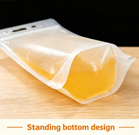Poches Personnalisées en Plastique PE Jetables pour Jus et Boissons, avec Trou pour Paille, Emballage Transparent pour Eau, Liquides et Aliments