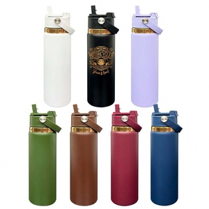 Gobelet isotherme multifonctionnel 2-en-1 en acier inoxydable plaqué or miroir de 20 oz, avec paille et couvercle rabattable, idéal pour la course à pied - Product Image 2