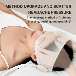 2 trong 1 điện không khí nén rung ngủ Viện trợ sưởi ấm đầu bọc mắt Massager Pain Relief thư giãn đầu và mắt Massager