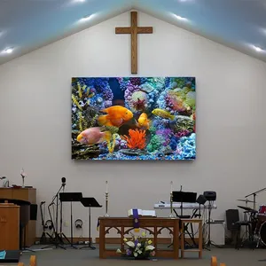 Panel Layar Peraga Dinding Video Led Sewa Dalam Ruangan 500*500 Mm P1.9 1.9Mm untuk Ruang Pameran Studio Acara Panggung