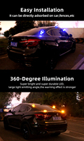 Feux de signalisation routière solaires à 12 LED en plastique, montage magnétique, protection IP66, réflecteur prismatique haute intensité