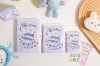 Carnet de notes avec couverture en éponge moelleuse, fermeture à bouton mignon, étanche en PVC, pages intérieures décoratives, journal intime pour filles, cadeau