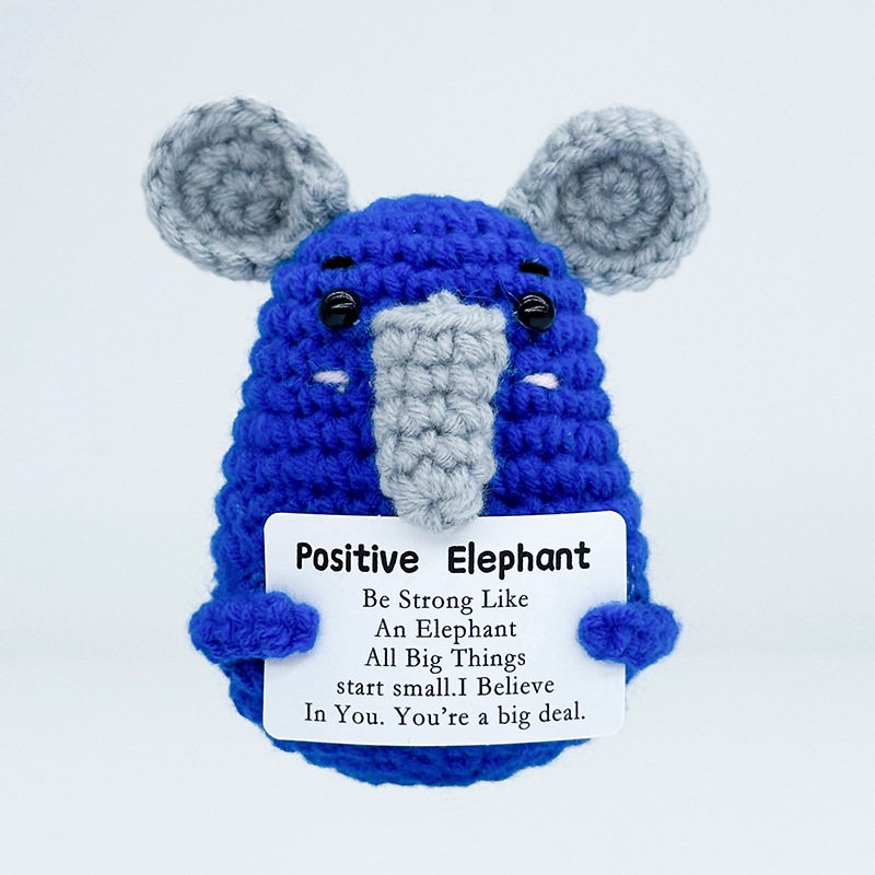 Carte éléphant bleu foncé