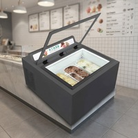 Vitrine à glaces portable de table, mini-congélateur à gelato pour café et bar