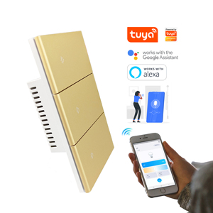 Home Tuya Smart Wall <strong>Switch</strong> <strong>App</strong> Wifi <strong>LED</strong> <strong>Light</strong> Touch <strong>Switch</strong> Glass Electrical <strong>Remote</strong> WIFI 3 Gang Wall <strong>Switch</strong> - Product Image 1