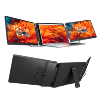 Moniteur portable 15,3 pouces Plug and Play, double écran, extension d'écran pour ordinateur portable avec ports USB C et HDMI, électronique grand public
