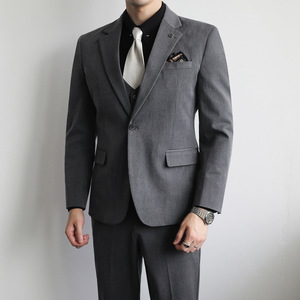 <span class=keywords><strong>Traje</strong></span> Casual de Hombre de Tres Piezas, Estilo Británico Personalizado, Corte Entallado, Resistente al Desgaste, para Negocios o Bodas - Product Image 3