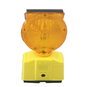Luz de Barrera LED con Energía Solar, Luz de Advertencia de Tráfico Intermitente Ámbar para Seguridad en Obras Viales, Impermeable IP65 - Product Image 1