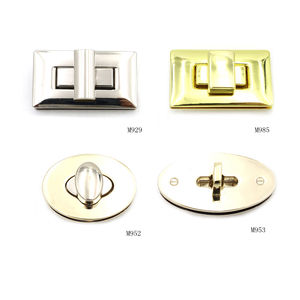 Cierre de Metal Pulido de Níquel de 50 mm, Cierre Giratorio con Forma de Flor Personalizado, Herraje para Bolsos, Cierre de Giro - Product Image 4