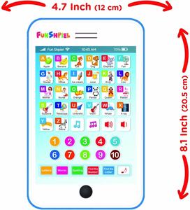 Juguetes Educativos Interactivos Fun Phone, Juguete de Aprendizaje Preescolar para Niños <span class=keywords><strong>con</strong></span> <span class=keywords><strong>Letras</strong></span>, <span class=keywords><strong>Palabras</strong></span>, Números, Melodías y Preguntas para Mayores de 3 Años - Product Image 1