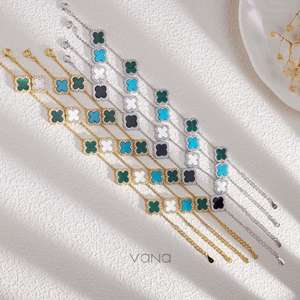 2025 nouveau gros femmes bijoux 925 argent Sterling trèfle à quatre feuilles rose nacre pendentif S925 collier bijoux - Product Image 3