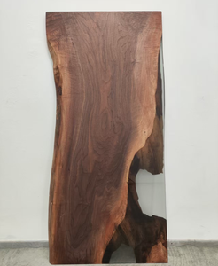 <span class=keywords><strong>Tavolo</strong></span> da Pranzo Moderno Regolabile in <span class=keywords><strong>Legno</strong></span> Massello con Bordo Naturale Effetto Fiume <span class=keywords><strong>per</strong></span> Ingresso Appartamento 1,96m - Product Image 2