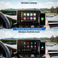 Adaptateur sans fil 2-en-1 CarPlay et Android Auto pour convertir le CarPlay filaire intégré en sans fil, Plug and Play