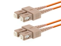 Konektor Serat Optik SC DX Multimode OM1 OM3 OM4 Adaptor Serat Optik Presisi Tinggi untuk Panel Patch Jaringan FTTH