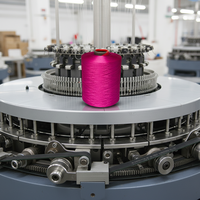 Fil de polyester DTY 150/144 semi-mat SIM Noir avec machine à cercles pour tricotage de tissus
