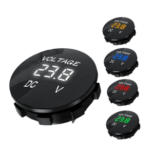 Étanche Auto12V DC Volt Numérique Rond Mini Tension Affichage Mètre Plastique Dijital Voltmetr e Gauge - Product Image 2