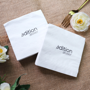 Khăn giấy dùng một lần in logo tùy chỉnh, logo thương hiệu doanh nghiệp cá nhân hóa, khăn giấy dùng cho khách sạn, nhà hàng, tiệc cưới, tiệc cocktail - Product Image 5