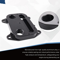 Adaptateur de refroidisseur d'huile en aluminium usiné CNC, adapté au refroidissement externe de l'huile sur les moteurs diesel Audi/Volkswagen 1.6L/2.0L.