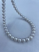 Collier de perles d'eau douce Edison en gros, perles percées semi-rondes à fort lustre pour bijoux faits main