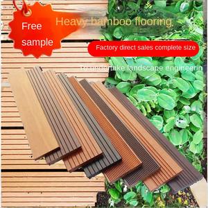 Planches <span class=keywords><strong>de</strong></span> <span class=keywords><strong>terrasse</strong></span> en bambou brossé modernes pour extérieur, ignifuges, emboîtables, anticorrosion, pour jardin et cour, imperméables - Product Image 2