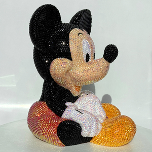 Scultura di Topo in Cristallo Lussuosa e Brillante, Ornamento da Scrivania Moderno, Decorazione da Tavolo, Regalo da Collezione - Product Image 2