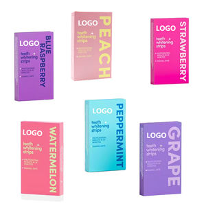 Bandes blanchissantes pour les dents GT Private Label, 6 saveurs, logo personnalisé, paquet <span class=keywords><strong>de</strong></span> 7 pièces, <span class=keywords><strong>variétés</strong></span> <span class=keywords><strong>de</strong></span> fruits aux baies mélangées, utilisation à domicile, au bureau ou en voyage - Product Image 1