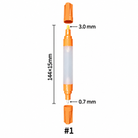 Lot complet de marqueurs à corps vide en plastique double face pour écriture, vente en gros