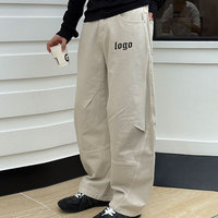 Costume Super Large Jambe Denim Bas Taille Moyenne Broderie Décoration En Gros Baggy Design Y2K Hommes Jeans Pantalon pour L'hiver