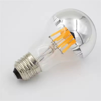 Ampoules LED décoratives à filament Edison A60 2W/4W/6W/8W semi-plaquées argent E27/B22/E26 compatibles 110V/220V à intensité variable CRI