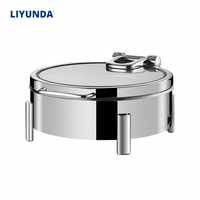 Liyunda – Ensemble de chauffe-plats rectangulaire de luxe en acier inoxydable, électrique, pour buffet, usage commercial, grande capacité, argenté