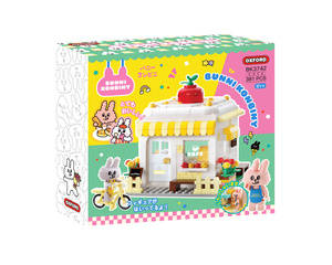 BUNNI KONBINY CAFE, Bloques de Construcción de una Mini Cafetería con Temática de Conejos, Juguete de Escena Relajante - Product Image 1