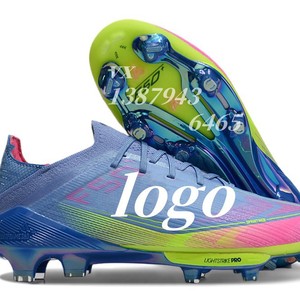 Scarpe da Calcio Alte in Maglia FG da Uomo - Scarpe Impermeabili per Allenamento e Partita con Finiture Dorate e Design Allacciato Tacchetti FG Professionali - Product Image 6