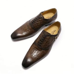 Chaussures habillées pour hommes XuanWu style européen, motif graffiti, à enfiler, bout pointu, respirantes, isolantes, pour l'automne et les vacances - Product Image 5