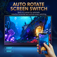 Kit de transmission vidéo sans fil 50M / 164FT avec moniteur 15,6 pouces, récepteur intégré, 1080P60, pour la mise en miroir d'écran de téléphone et de tablette