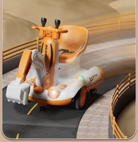 Voiture électrique pour enfants en forme d'avion, à batterie, en plastique, à double propulsion, rotation à 360 degrés, pour 2-4 ans
