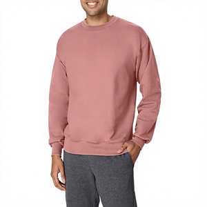 <b>Men's</b> Dusty <b>Pink</b> Crewneck Sweatshirt Classic Fit Heavyweight Long Sleeve Pullover <b>Jumper</b> Soft Cotton Fleece Lined Warm Casual - Product Image 1