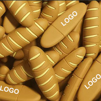 Clé USB personnalisable en PVC en forme de pain, en promotion, 64 Go, clé USB 2.0 personnalisée, 4 Go, 8 Go, 16 Go, 32 Go