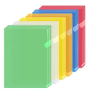 A4 Letter Size Translucent Colors Better Office Products Plastic File Sleeves Poly Project Pocket Cut Flush Folders