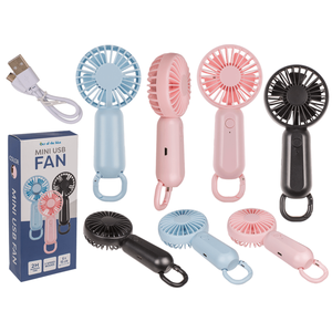 Mini-ventilateur USB, env. 6x15 cm, 3 couleurs ass., - Product Image 1