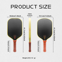 Raket Pickleball Custom GEN5 T700 Serat Karbon Mentah dengan Busa EPP 16mm dan Inti Busa EVA, MOQ Rendah