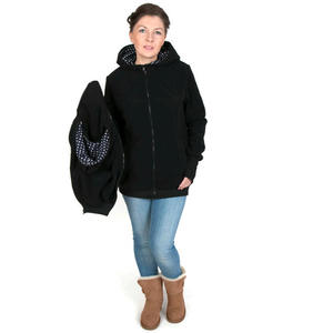 Bolso de bebé desmontable tres en uno, chaqueta con capucha multifuncional para mamá, <span class=keywords><strong>abrigo</strong></span> informal estampado forrado para <span class=keywords><strong>mujer</strong></span> - Product Image 3