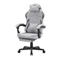 Chaise de bureau gaming professionnelle en cuir inclinable et pivotante pour PC et jeux de course