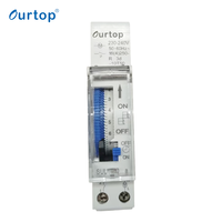 Sakelar Waktu Analog Premium SUL180a 230V 16A Baterai 72 jam Timer Terprogram 24 jam untuk Kontrol Listrik Industri